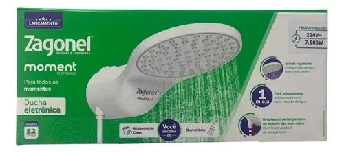 DUCHA MOMENT ELETRONICA 7500W (ZAGONEL)