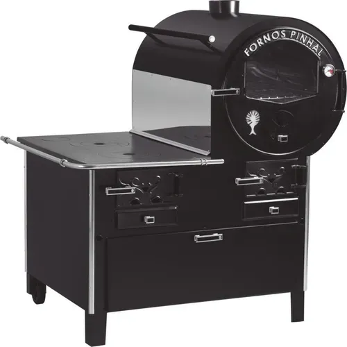 FORNO E FOGAO ACOPLADO C/ LUZ INTERNA E CAIXA LENHA (PINHAL)