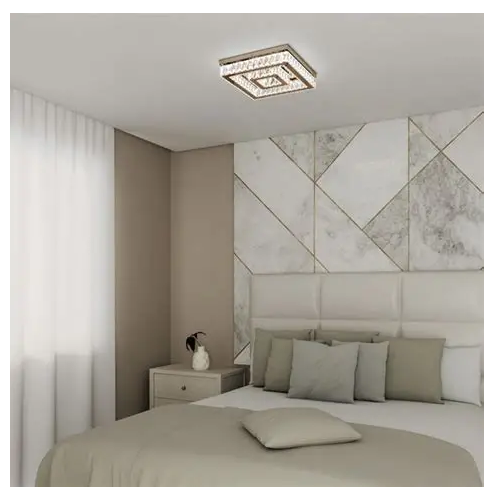 PLAFON TASHA CRISTAL LED 3000K ADN ILUMINAÇAO